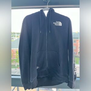 Navy blue northface hoodie size medium EUC